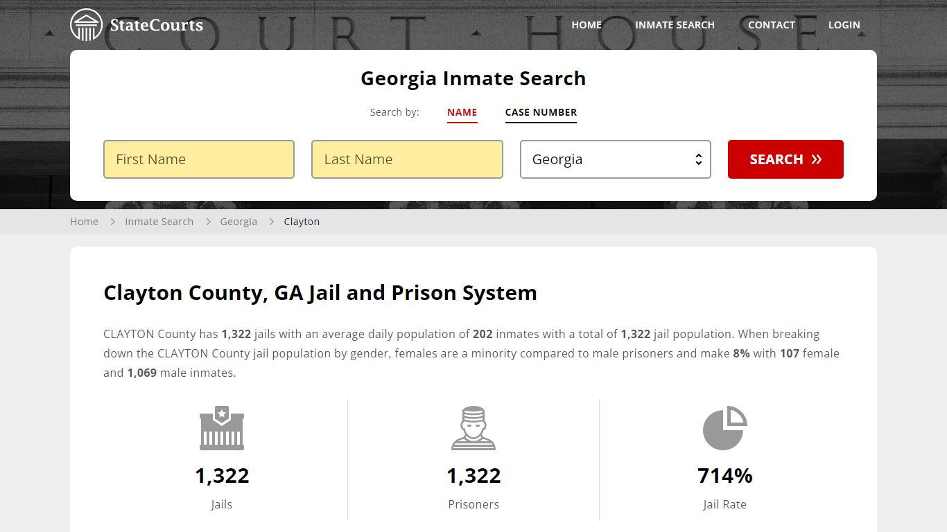 Clayton County, GA Inmate Search - StateCourts